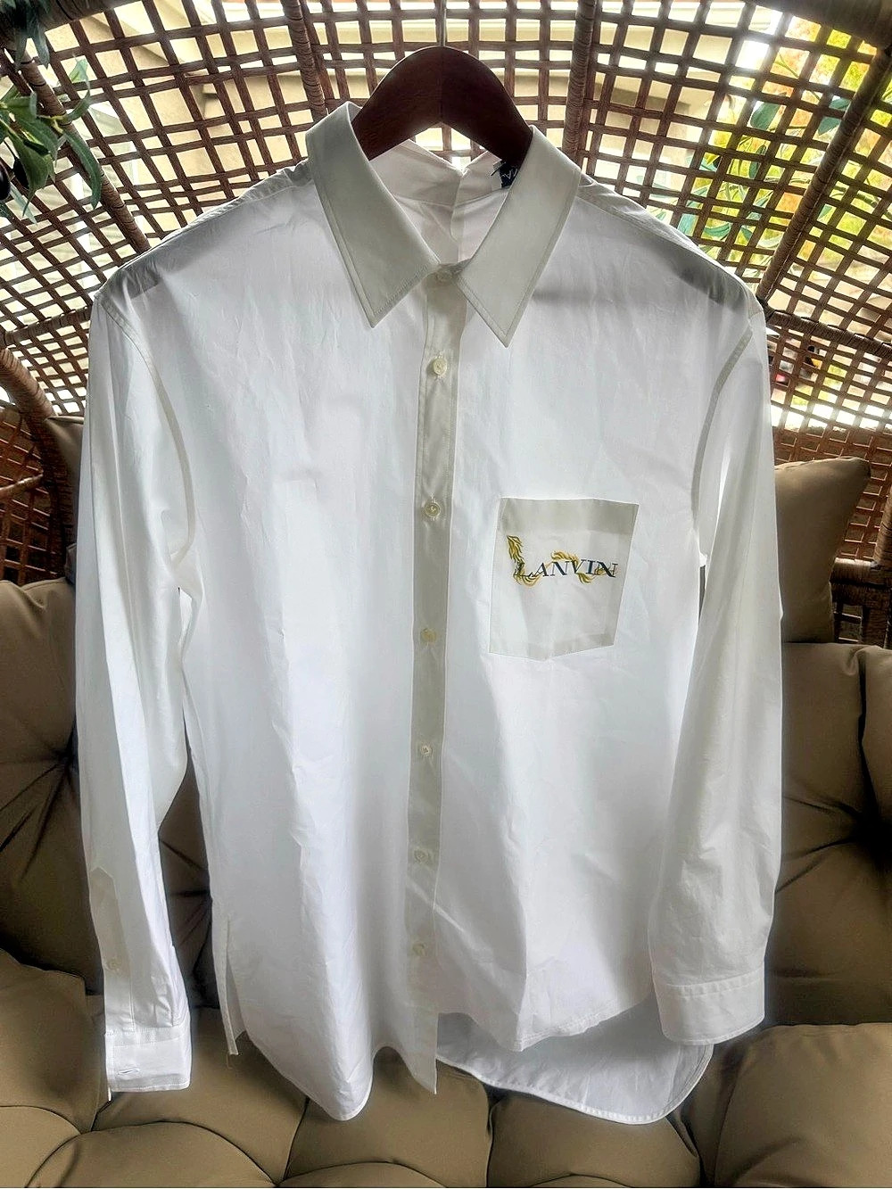 Lanvin White Button Down Shirt Size T.39